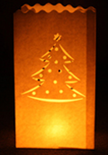 Christmas TreeLuminary Candle Bags Small