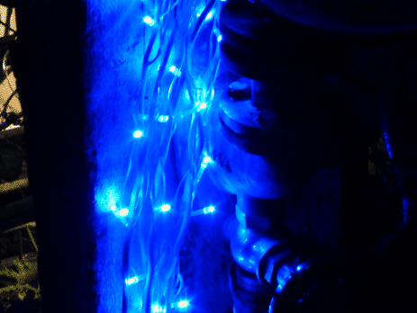 White Twig Decorative Blue LED Lights