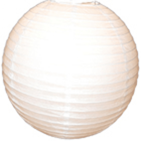 4inch Chinese Paper Hanging Lanterns 10cm White - Pack of 1